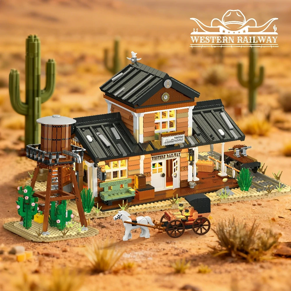 JIESTAR 89146 Western Railway Street Scene Biocks Modular Buildings