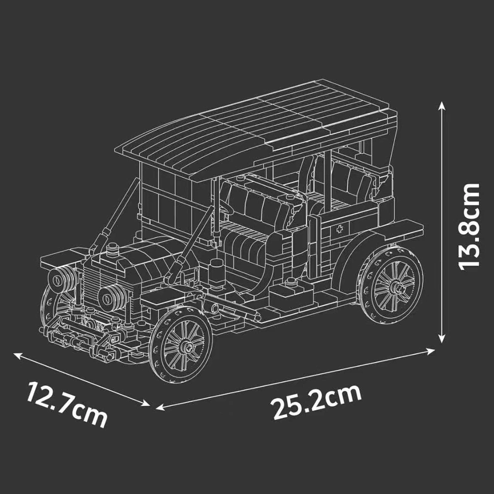 MouldKing 10261 1910 Model 30 Vintage Car Technic