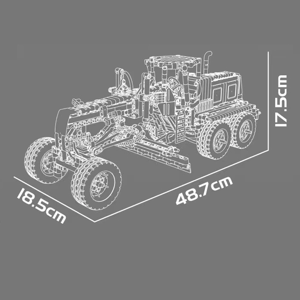 MouldKing 19023 GD655-6 Motor Grader Technic