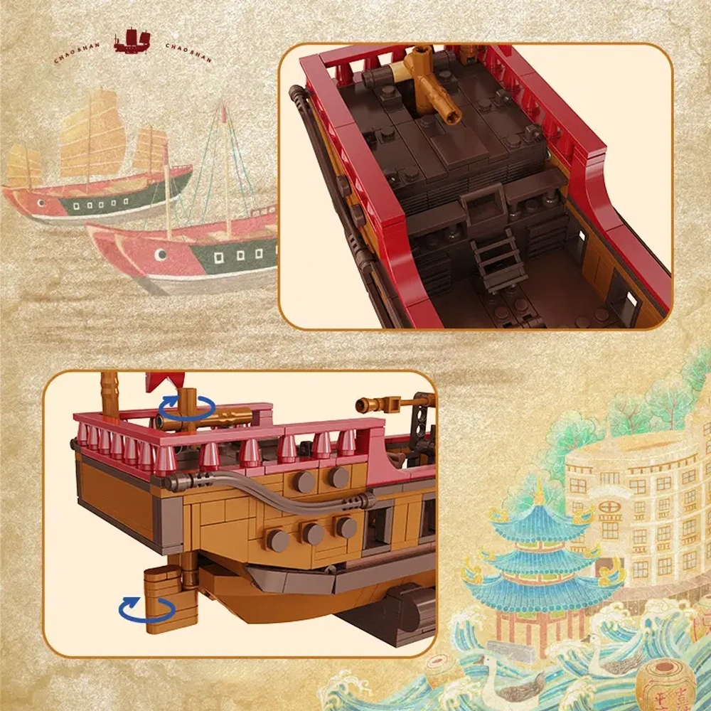 GOQI 3008 Red-Head Boats Technic