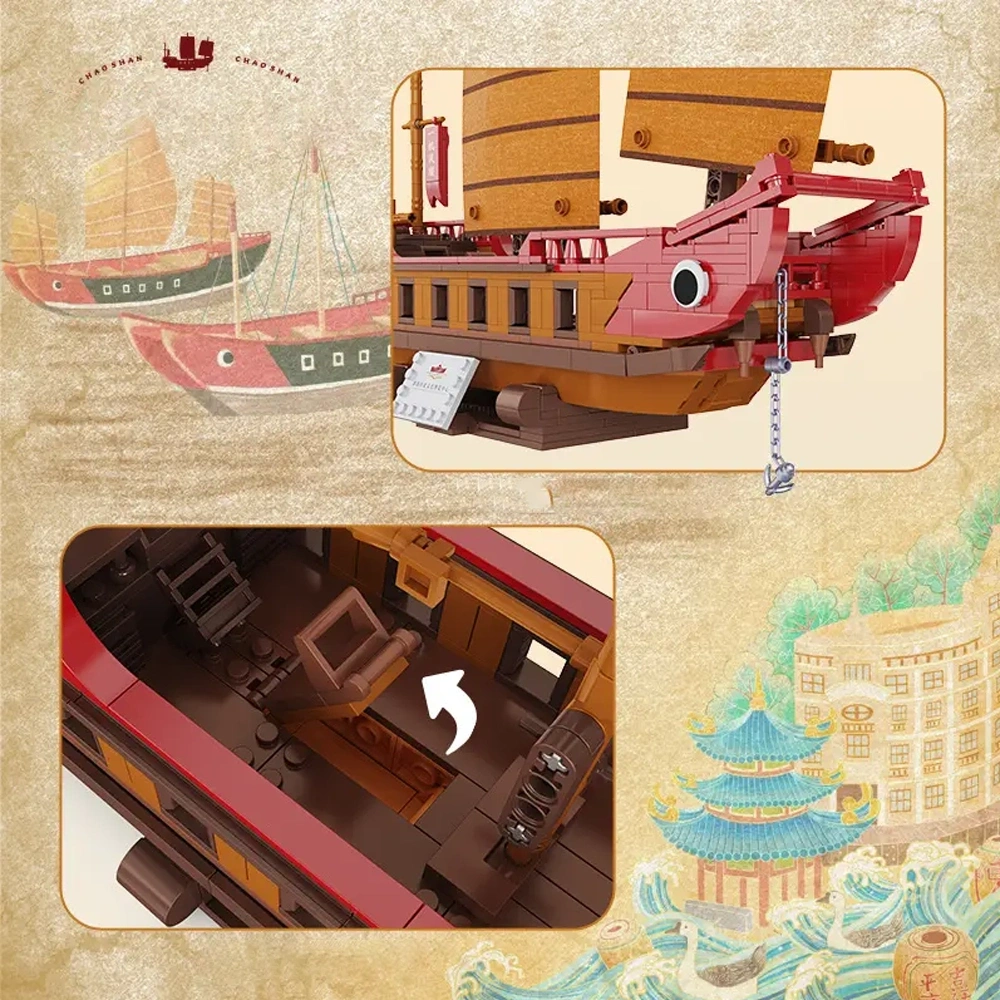 GOQI 3008 Red-Head Boats Technic