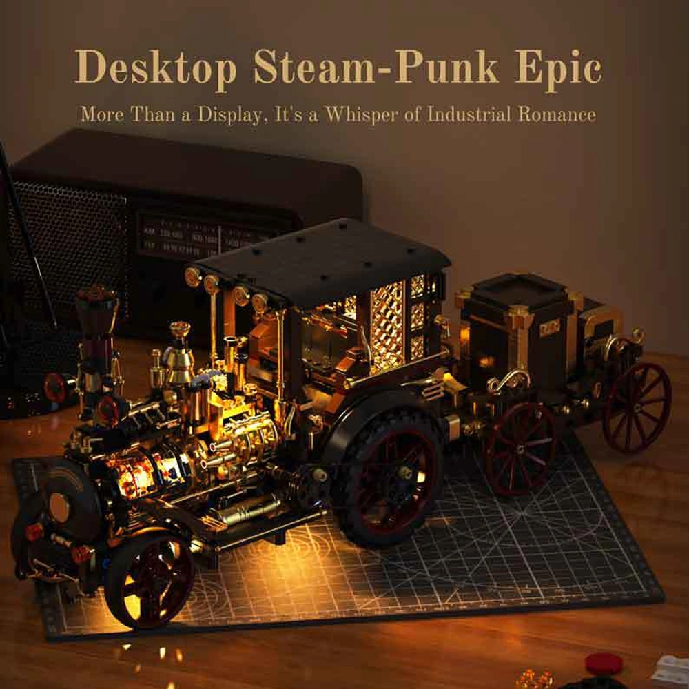 HUIYOYOYI H1003 Retro Mechanical Steam Car Technic