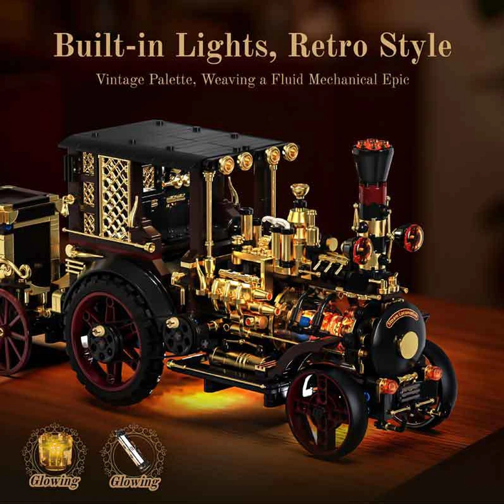 HUIYOYOYI H1003 Retro Mechanical Steam Car Technic