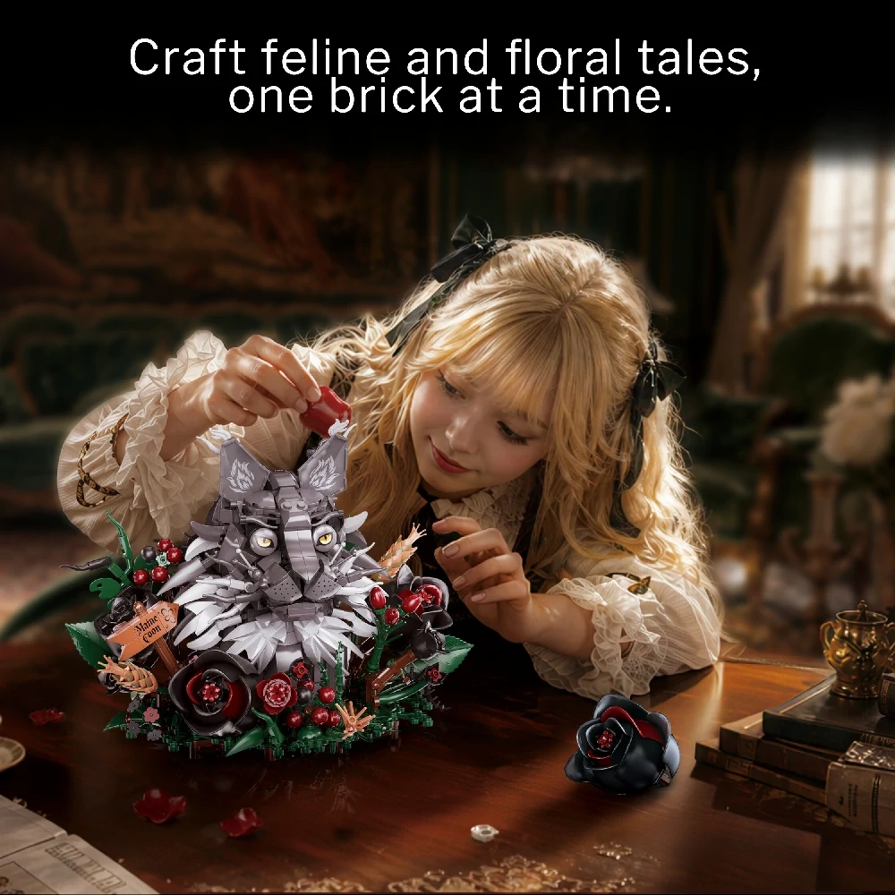 MIYO 88056 Maine Coon Cat Flower Creator Expert