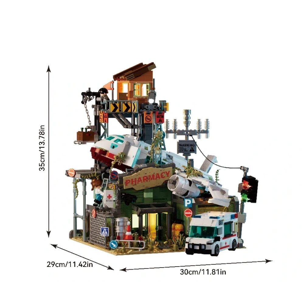 Iambrick 30902 Wrecked Plane Pharmacy Modular Buildings