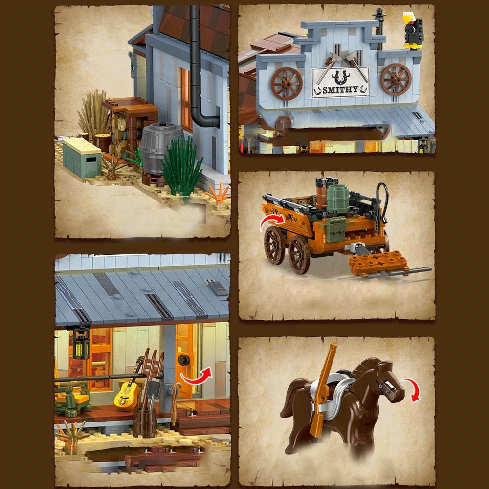 JIESTAR 89145 Western Blacksmith Shop Historical
