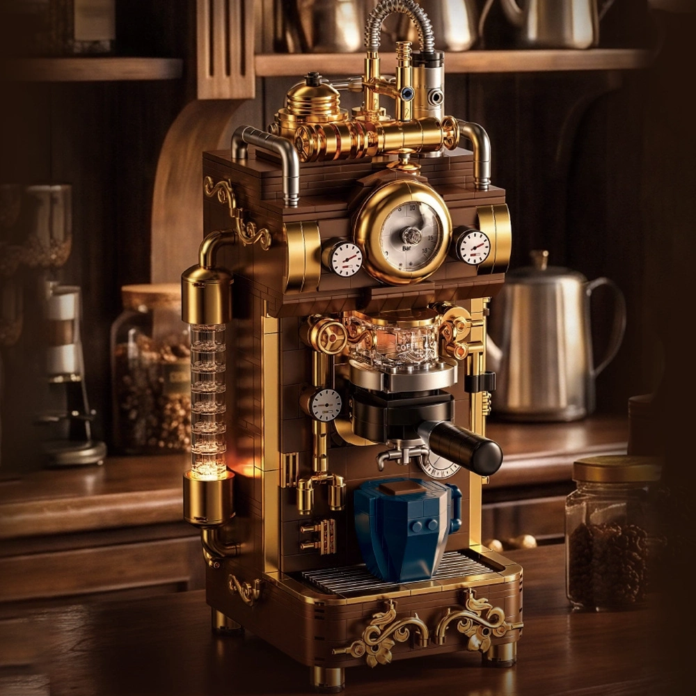 HUIYOYOYI H1026 Retro Steam Coffee Machine Creator Expert