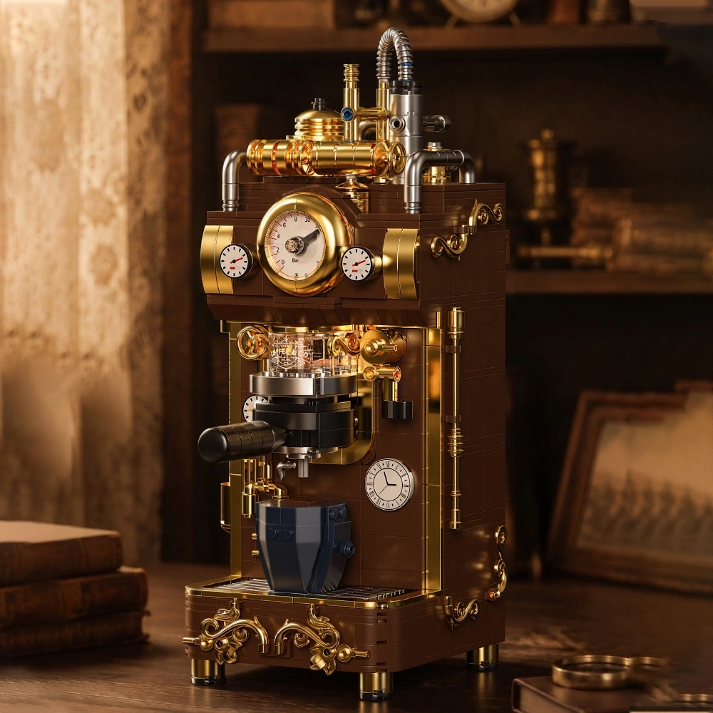HUIYOYOYI H1026 Retro Steam Coffee Machine Creator Expert