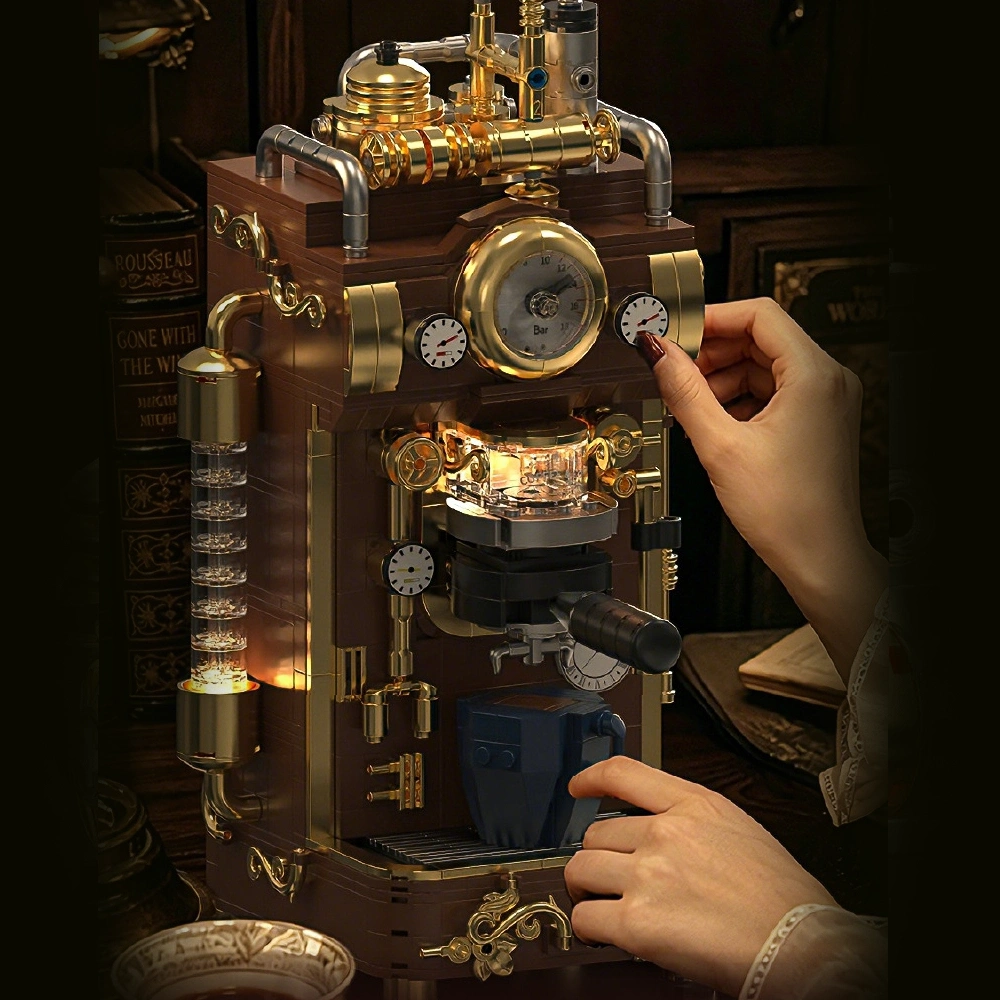 HUIYOYOYI H1026 Retro Steam Coffee Machine Creator Expert