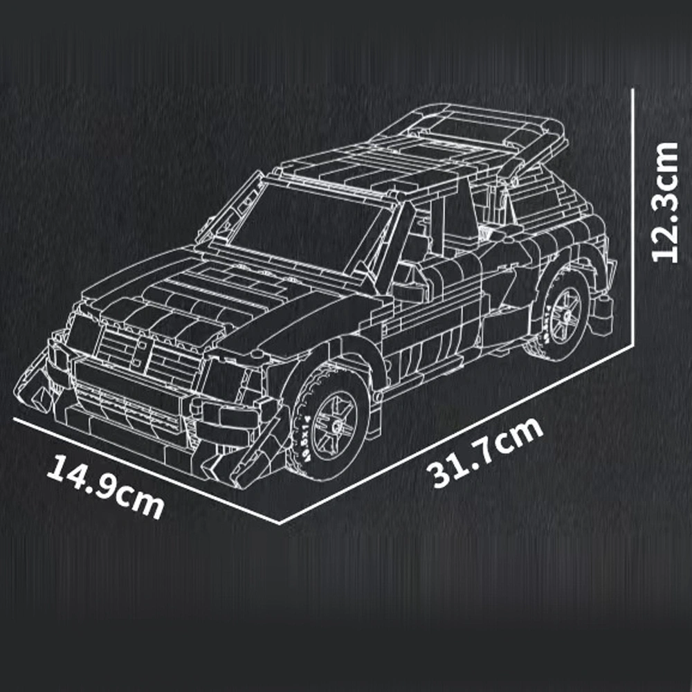 MouldKing 10272 205T16 EVO2 Classic Rally Car Technic