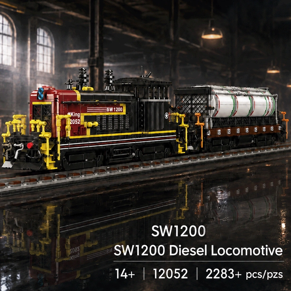 MouldKing 12052 SW1200 Diesel Locomotive Train Technic