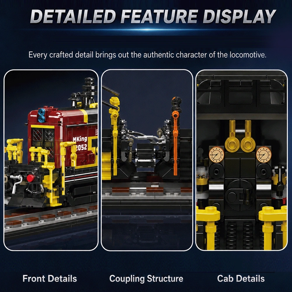 MouldKing 12052 SW1200 Diesel Locomotive Train Technic