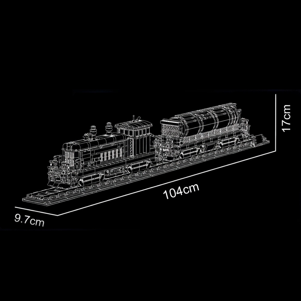 MouldKing 12052 SW1200 Diesel Locomotive Train Technic