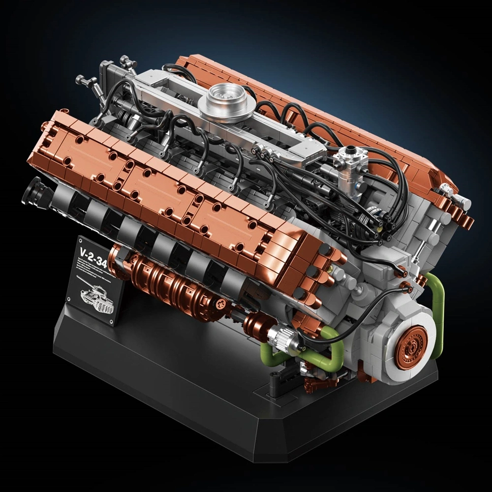 12GO 95009 T34-V2 Tank Engine Technic
