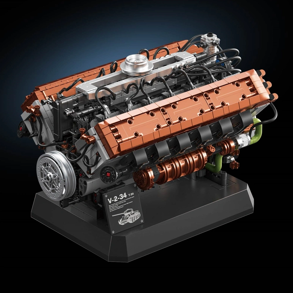 12GO 95009 T34-V2 Tank Engine Technic