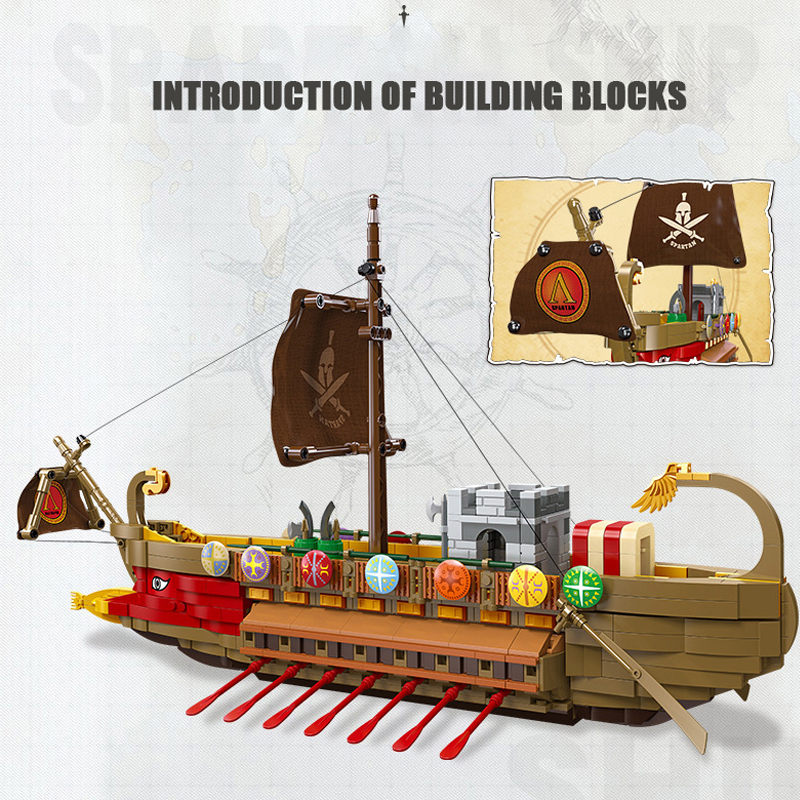 JIESTAR 58002 Pirates Spartan Ship Creator Expert