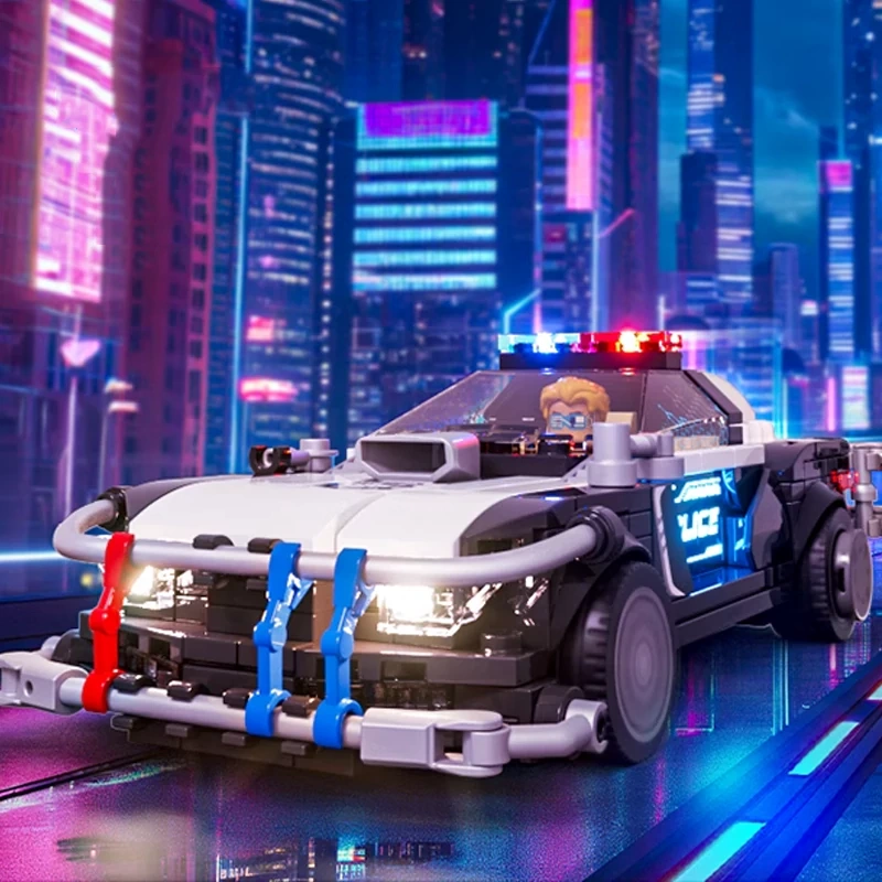 FunWhole F9043 Neon Oasis Patrol Police Car Technic