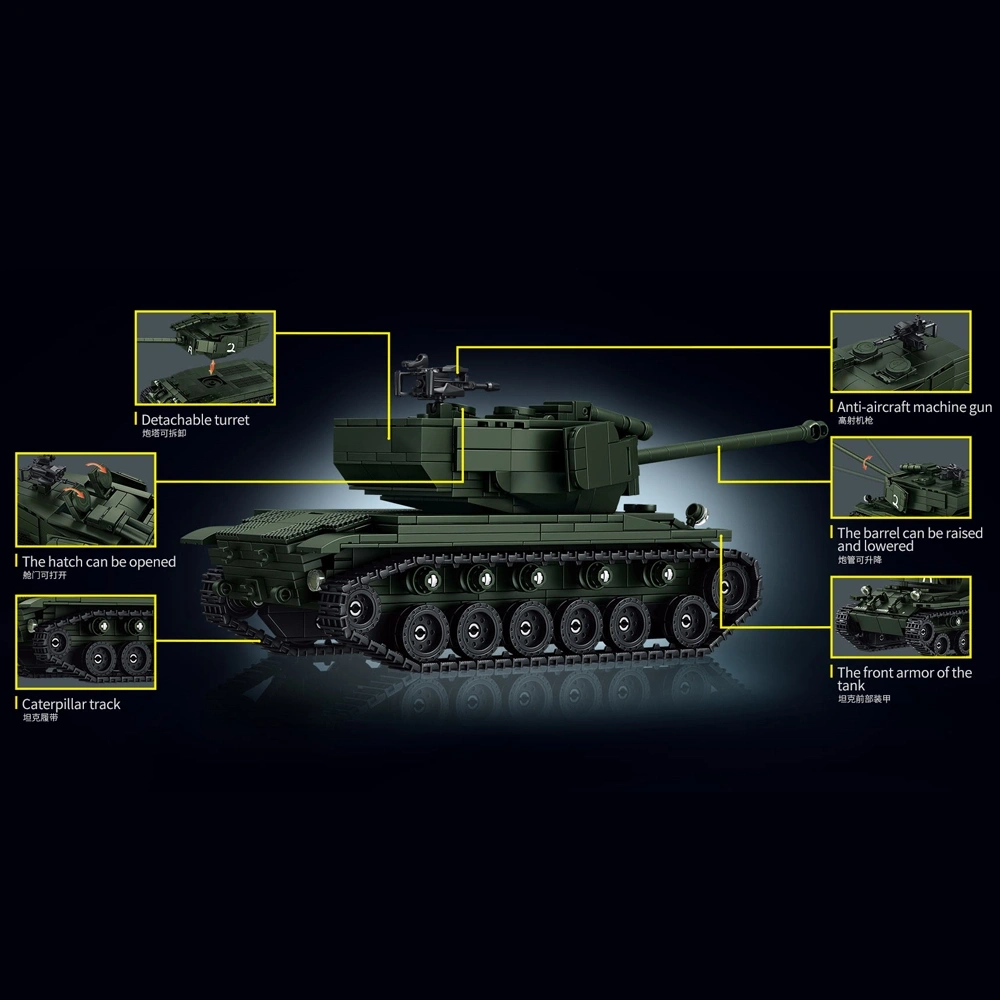 Leyi 66102 T26E4 Tank Military