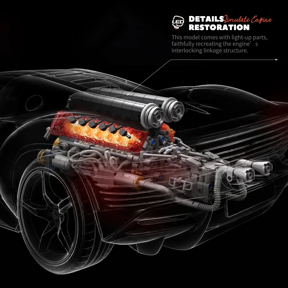 EIKEE Y15017 Ferrari SP3 Engine Technic