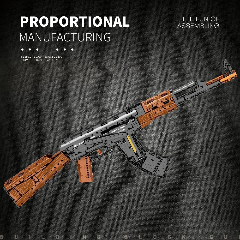 Reobrix 77005 AK-47 Assault Rifle Military