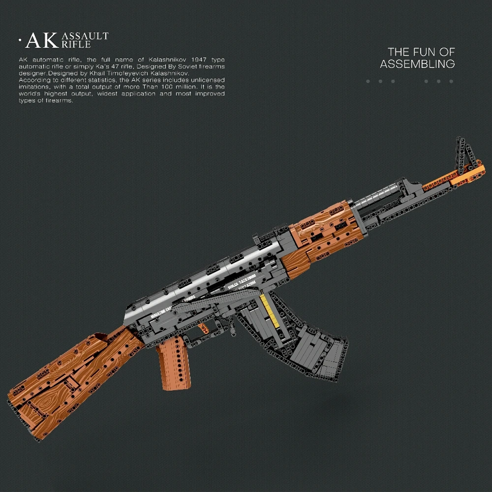 Reobrix 77005 AK-47 Assault Rifle Military