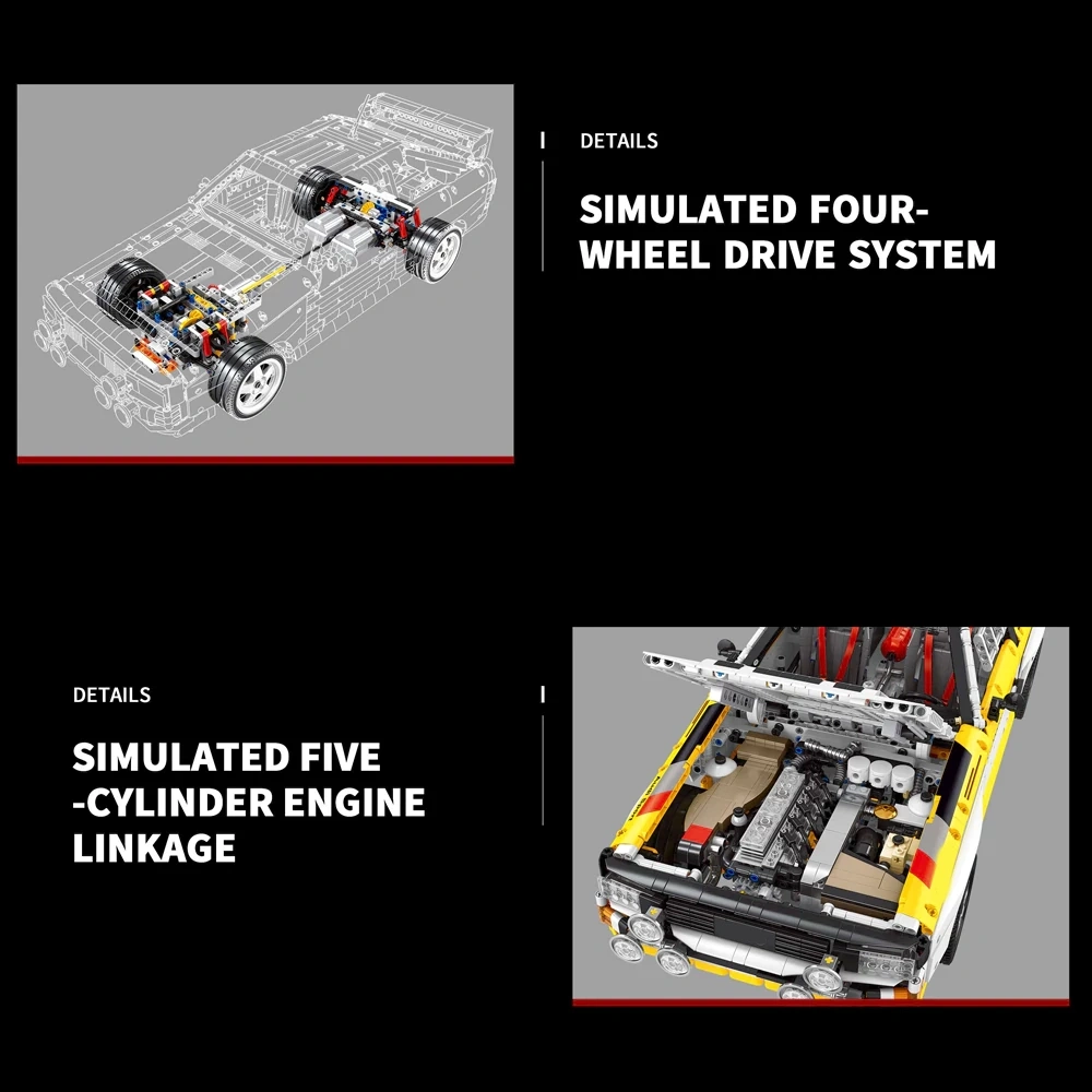 ProBlocks YC-23043 SPORT QUATTRO S1 1:8 Technic