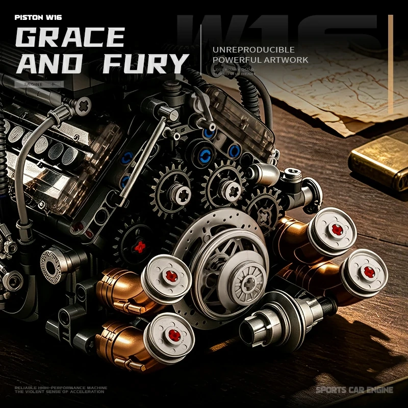 EIKEE Y15019 Piston W16 Engine Technic