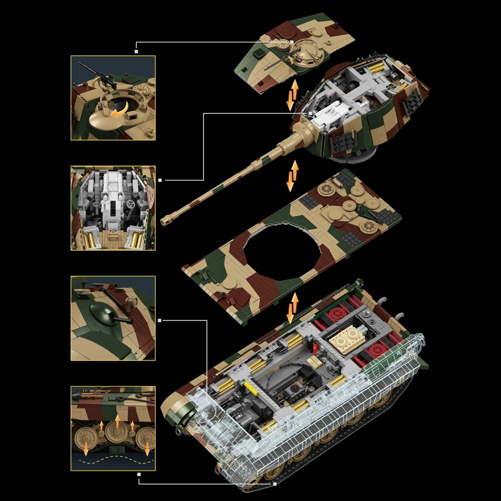12GO 97036 Tiger II Tank Military