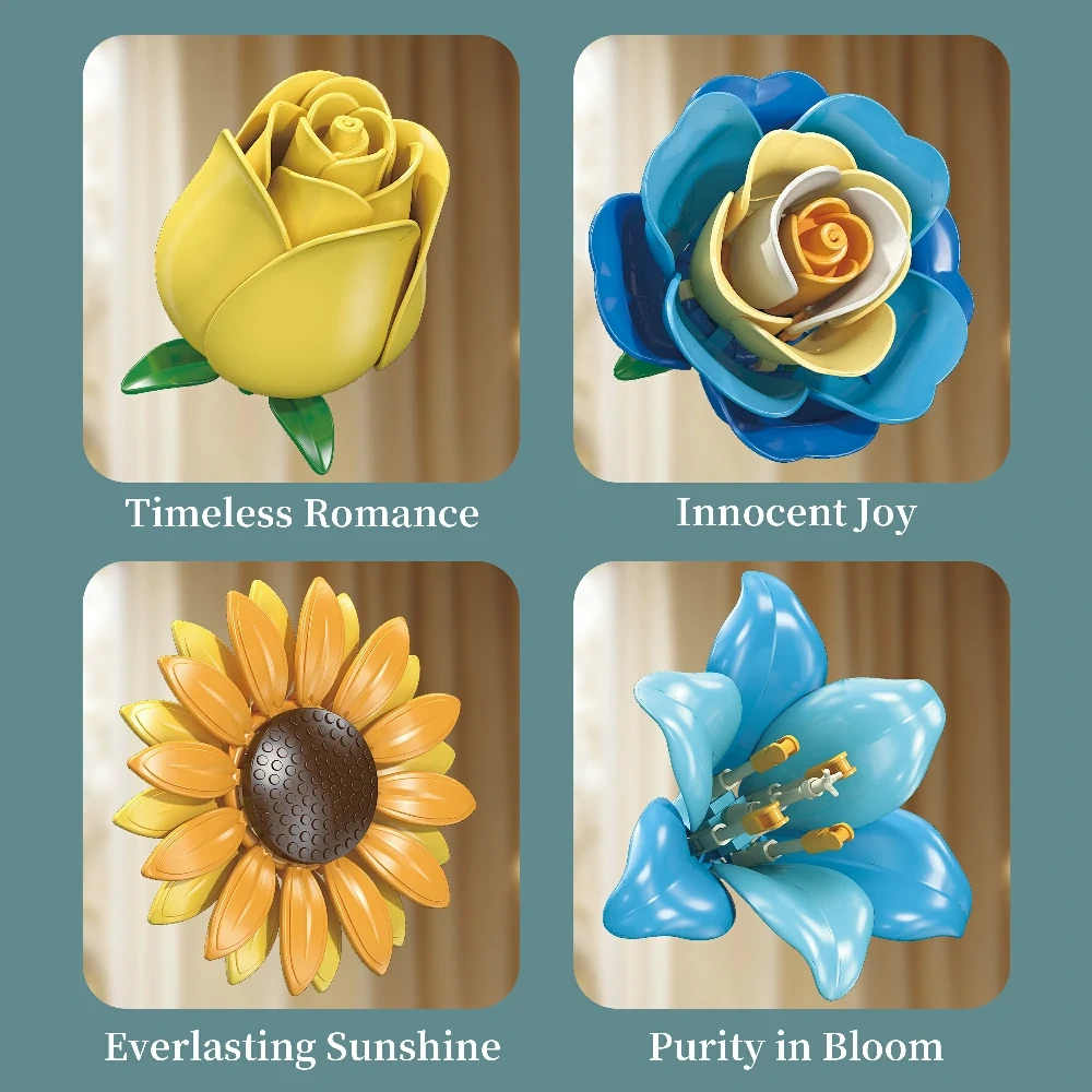 Jiestar X88058 The Starry Night Cypress Edition Bouquet Creator Expert