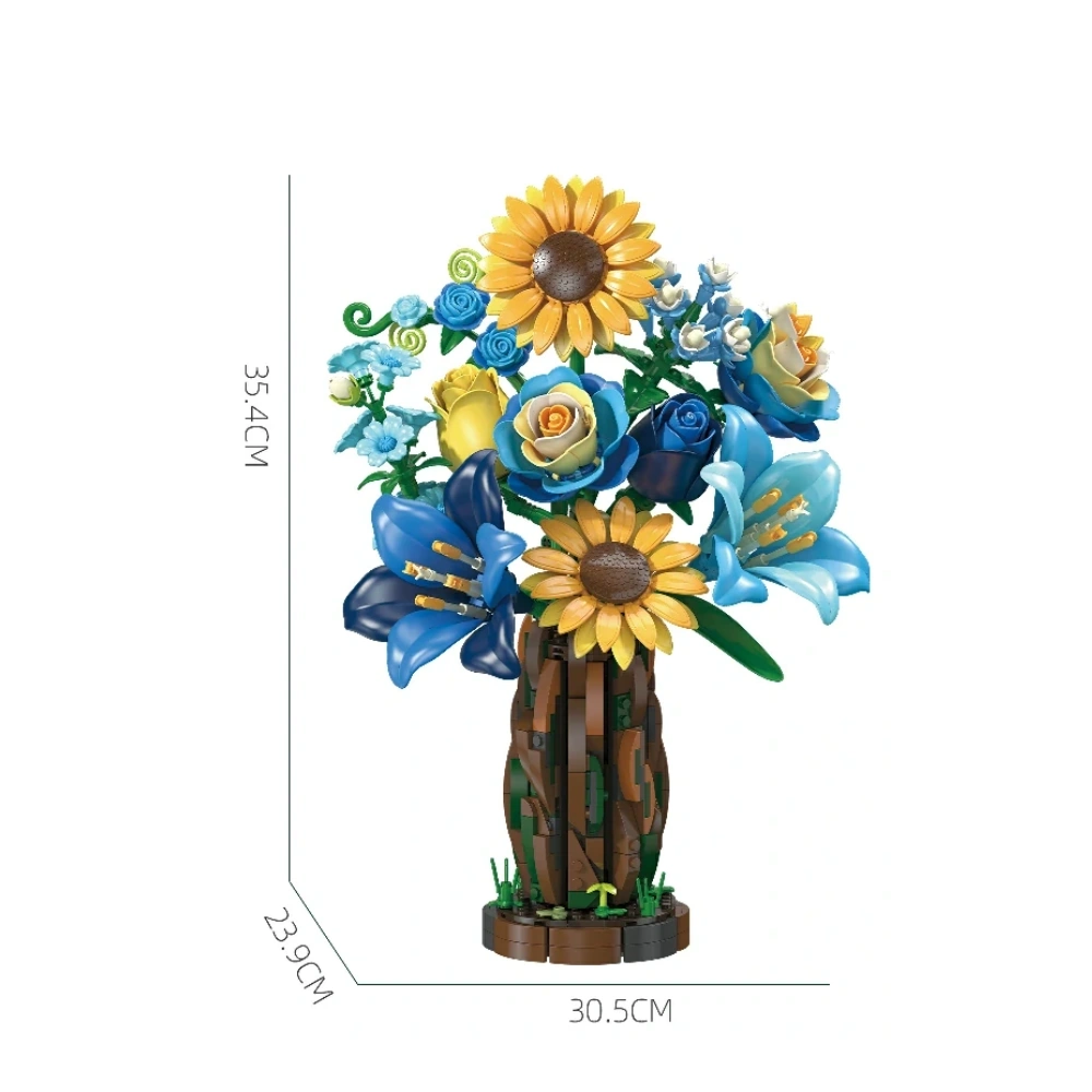 Jiestar X88058 The Starry Night Cypress Edition Bouquet Creator Expert