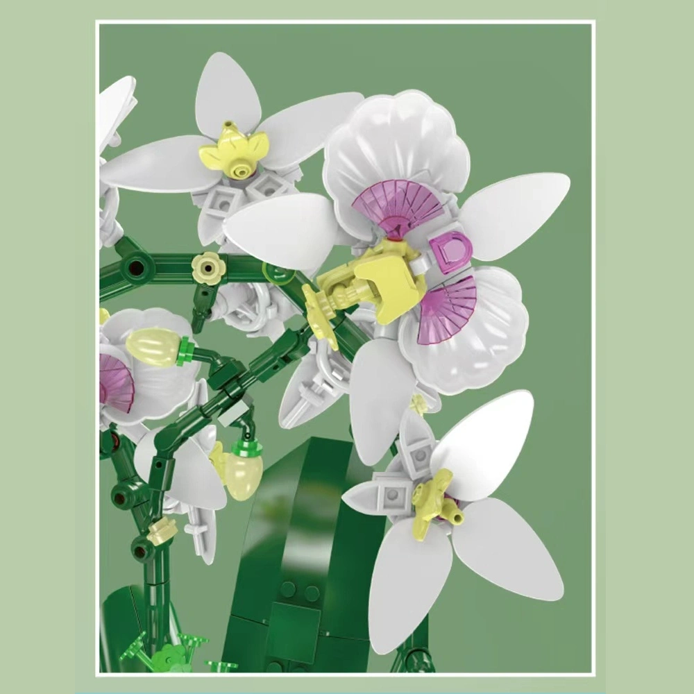 MouldKing 24123 White ButterAy Orchid Creator Expert