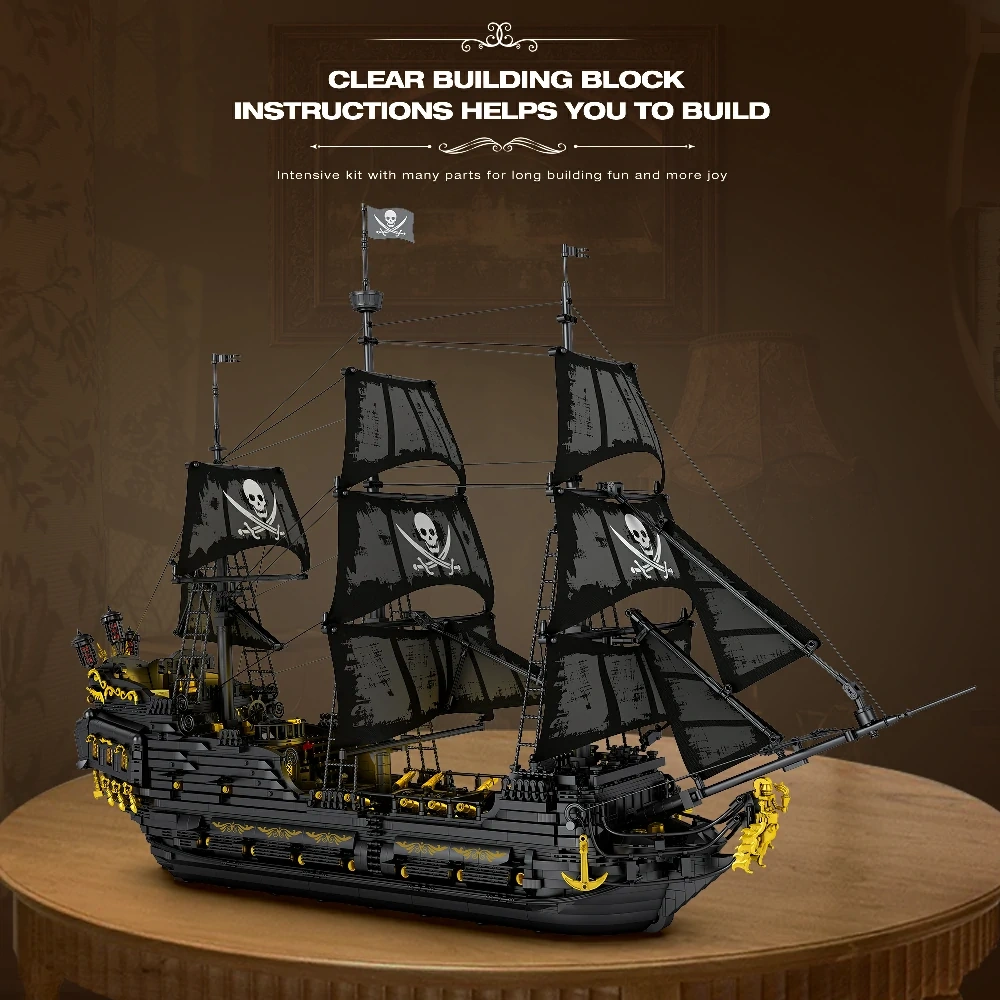 Reobrix 66036 Black Pearl Pirate Ship Technic