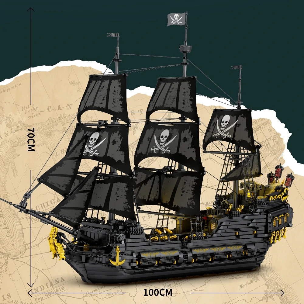 Reobrix 66036 Black Pearl Pirate Ship Technic