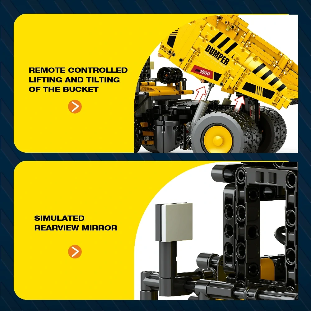 [With Motor] Reobrix 22025 Caterpillar 797 Mining Truck Technic