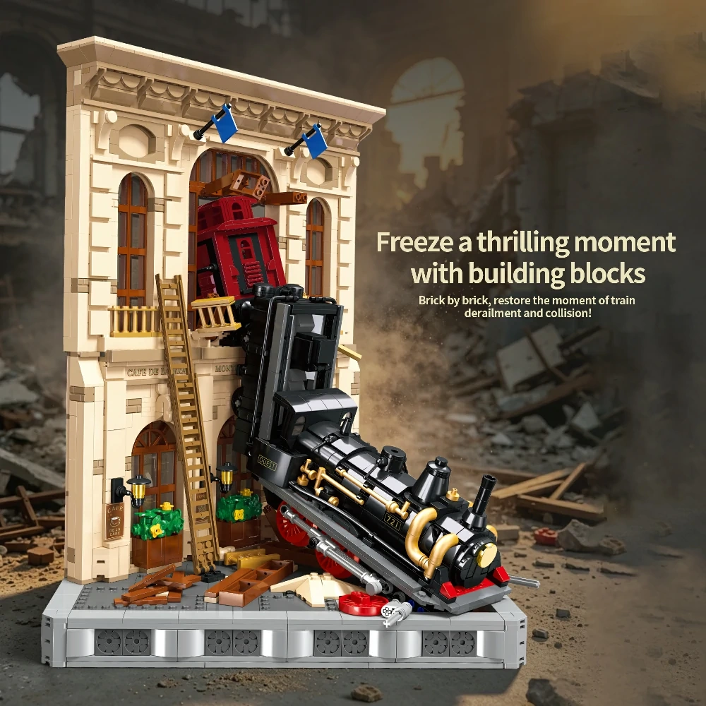 JIESTAR X58001 THE FALLEN STEAM TRAIN Creator Expert