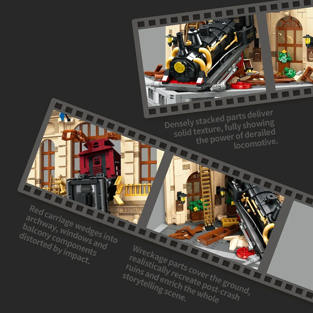 JIESTAR X58001 THE FALLEN STEAM TRAIN Creator Expert