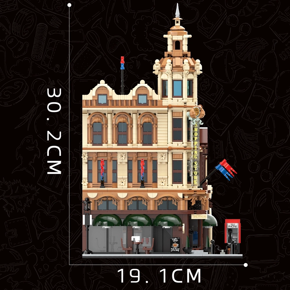 [Mini Micro Bricks] JiQing JQ10007 Shopping Store Modular Buildings