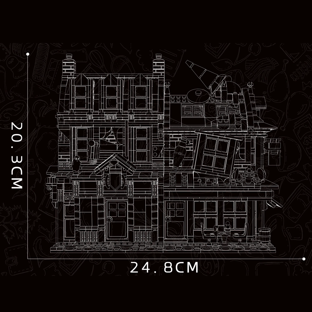 [Mini Micro Bricks] JiQing JQ20006 Quidditch Boutique Modular Buildings