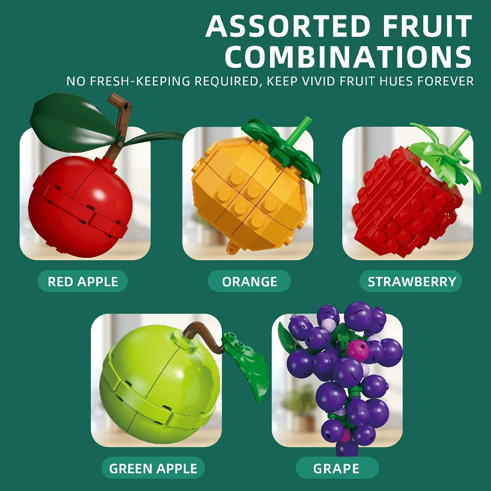 JIESTAR X98003 Fruit Plate Decorations Creator Expert