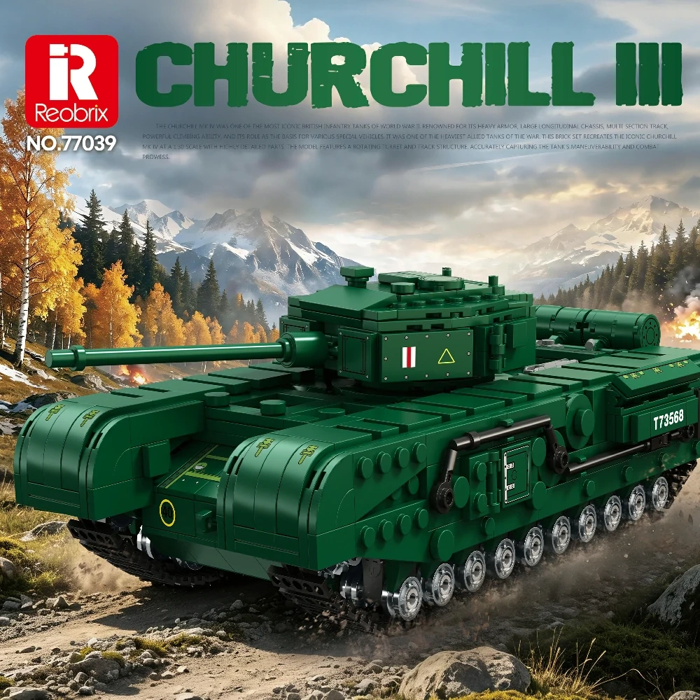 Reobrix 77039 CHURCHILL III Tank Military