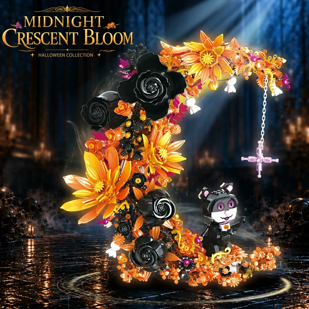 ダイカット  ハロウィン CBOX JD164 Midnight Crescent Bloom Halloween