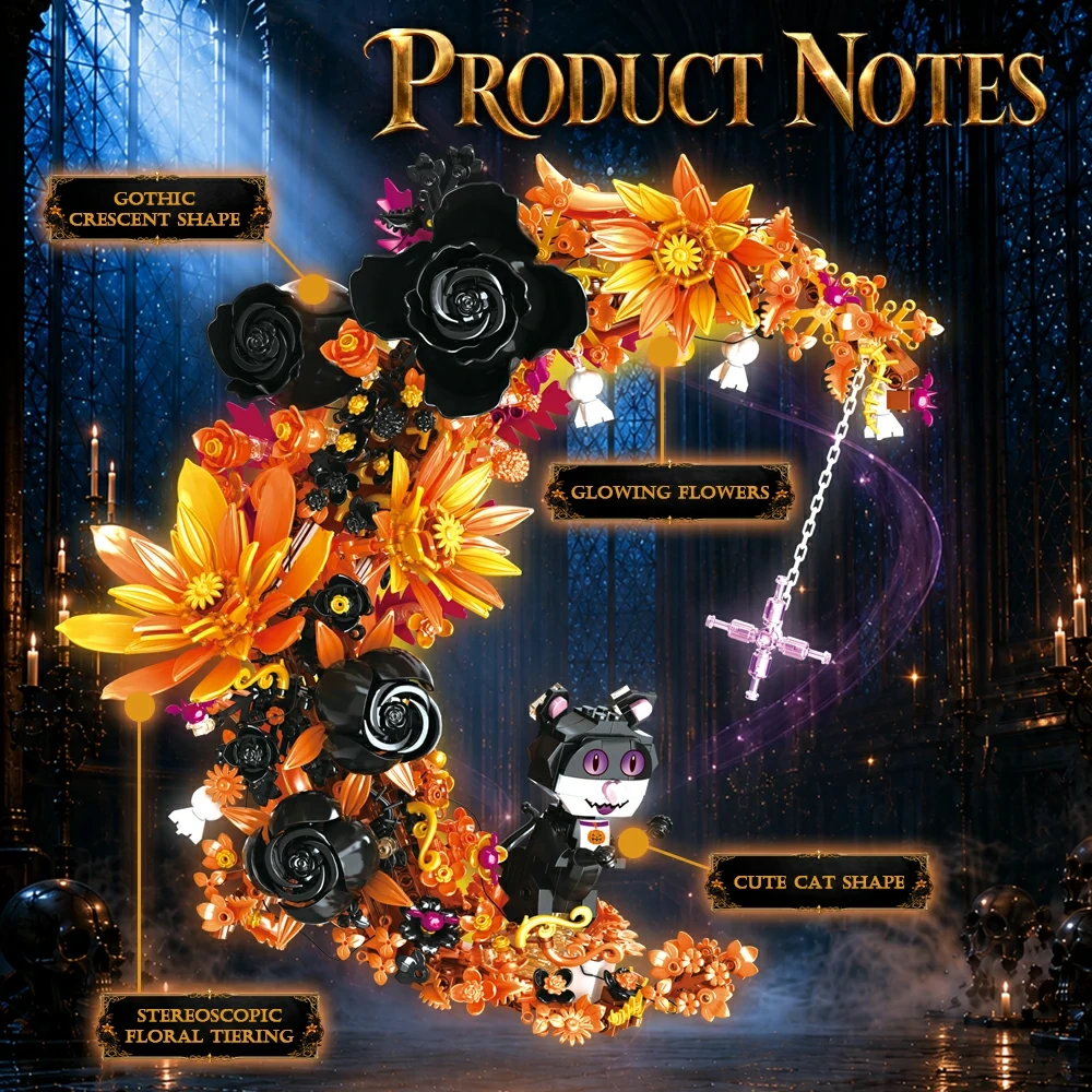 CBOX JD164 Midnight Crescent Bloom Halloween