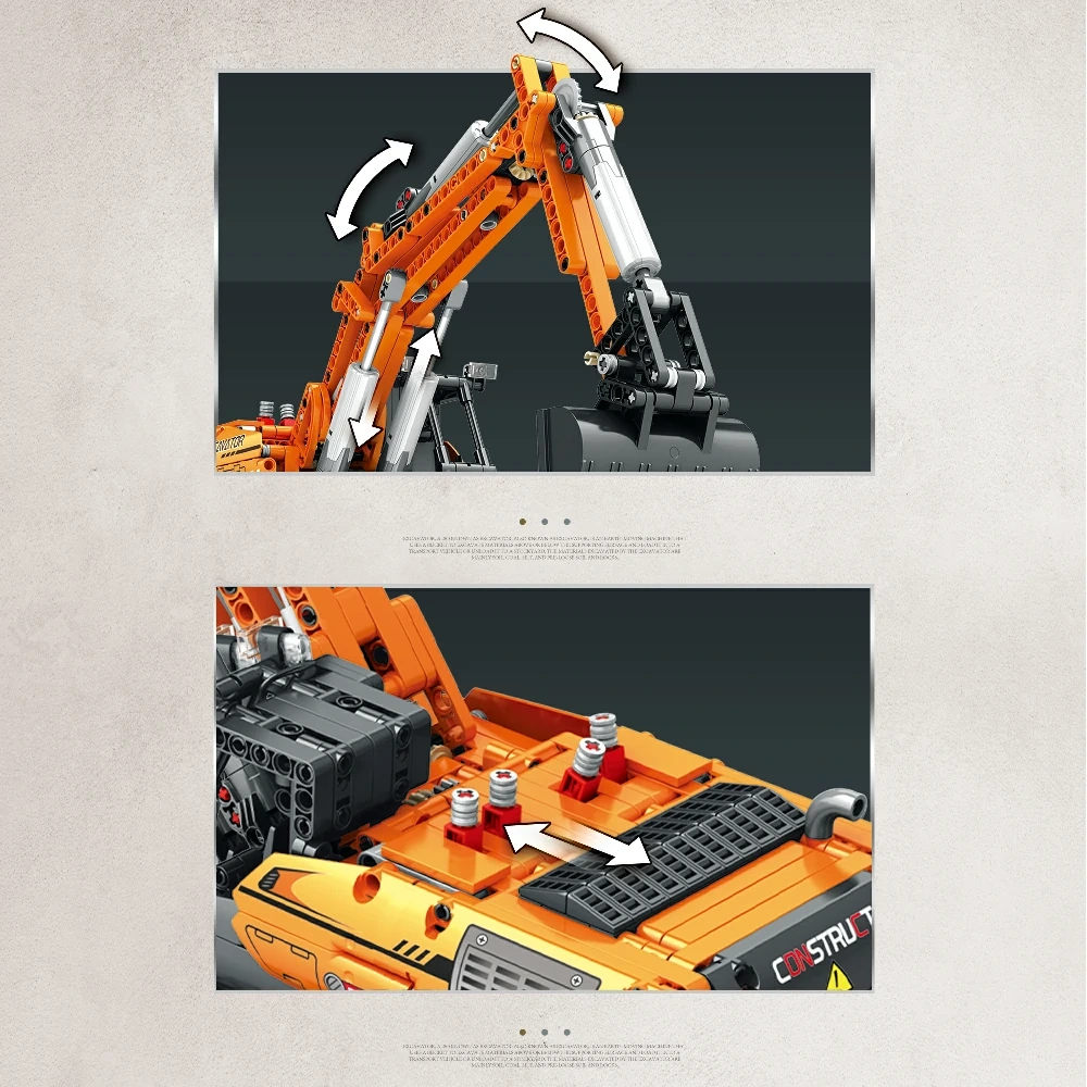 [With Motor] Reobrix 22003 Mechanical Excavator Technic