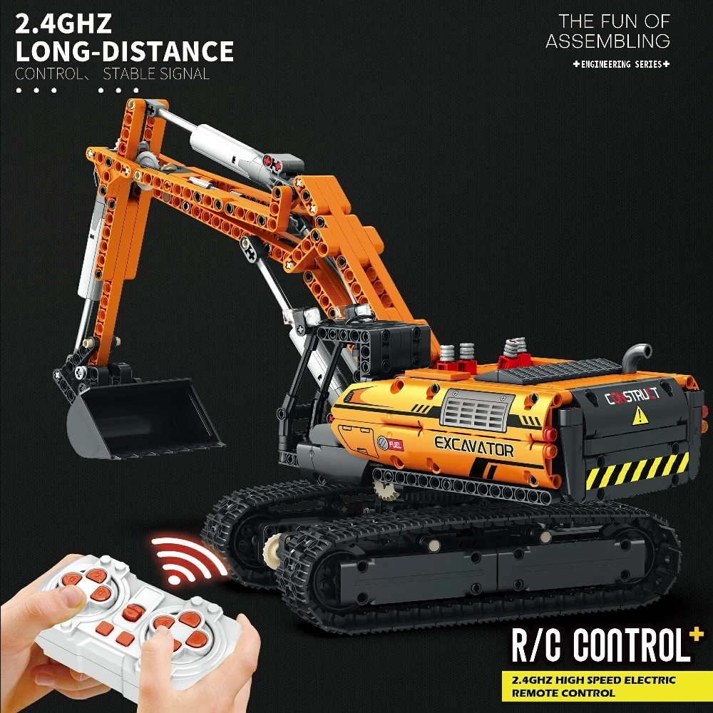 [With Motor] Reobrix 22003 Mechanical Excavator Technic