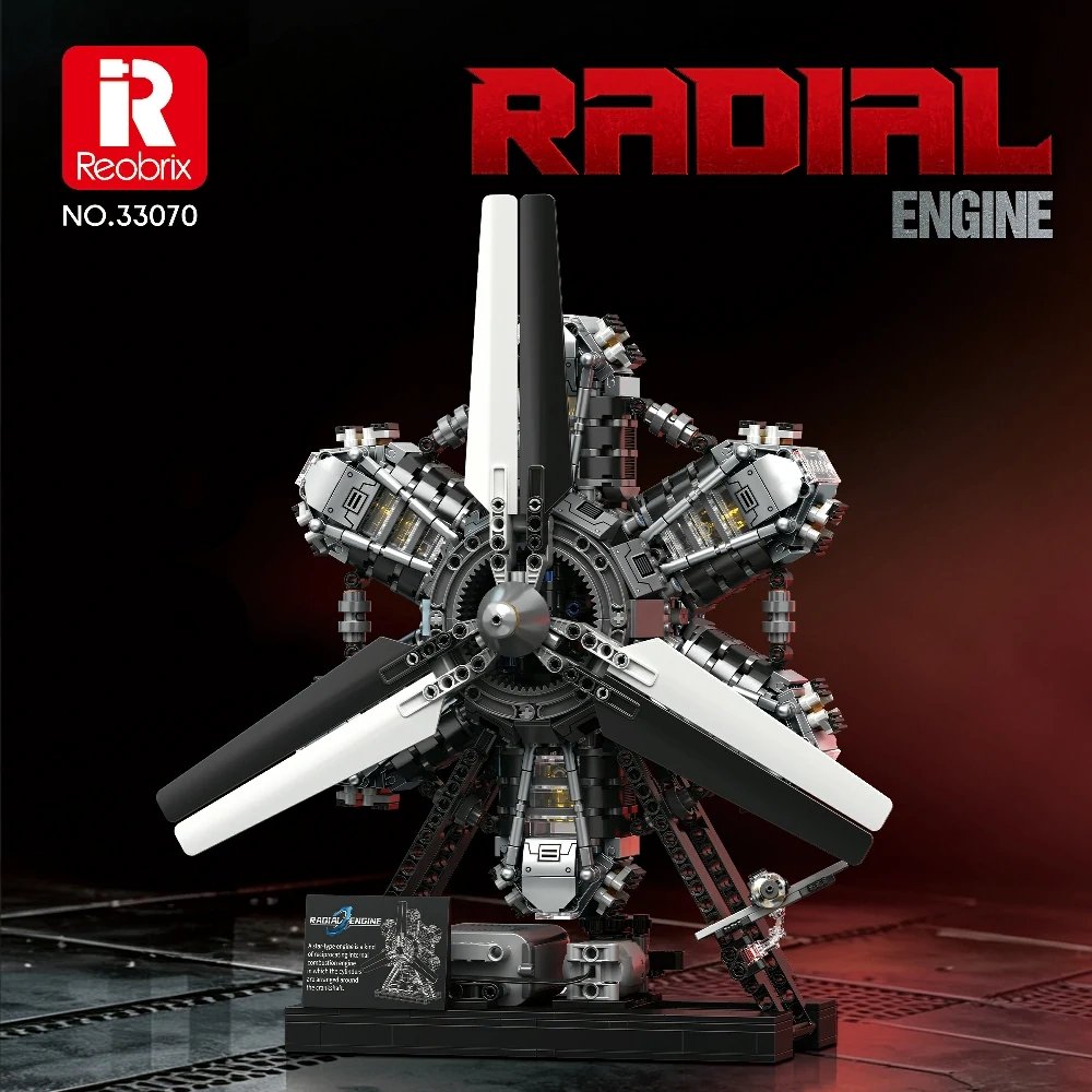 [With Motor] Reobrix 33070 Radial Engine Technic