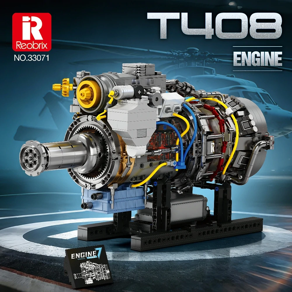 [With Motor] Reobrix 33071 T408 Engine Technic
