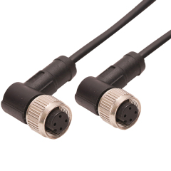 M12 sensor plastic cable IP67 A code male female 2 3 4 6 8 12 pin straight waterproof connector