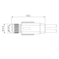 Ip68 sensor m8 m12 y wire connectors waterproof straight metal screw splitter 3 4 5 6 7 8 pin cable