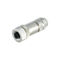 M12 series shielded metal assembly male to female 3 4 5 8 12 17pin plug cable connector