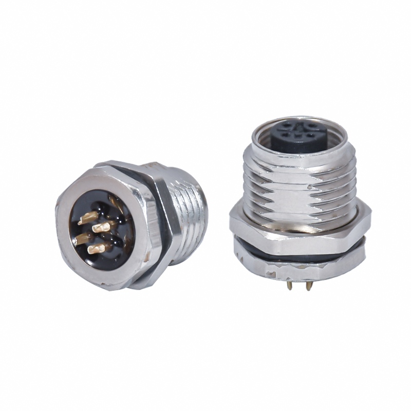 M5 M8 M12 M16 waterproof sensor adapters connectors ip67/ip68 male to female wall panel mount A B D code cable